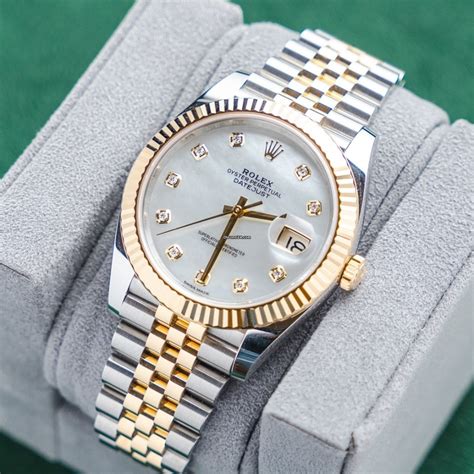 used rolex datejust 41 jubilee|Rolex Datejust 41 with diamonds.